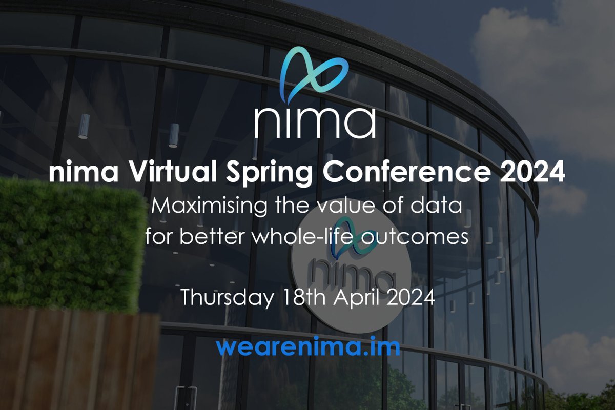 With only one week until the #nimaVirtualSpringConference2024, there is still time to register for a full day of virtual learning and networking.
All of our content has been tailored to support you in maximising the value of your #data. 
And it's FREE 🌟
wearenima.im/events-calenda…
