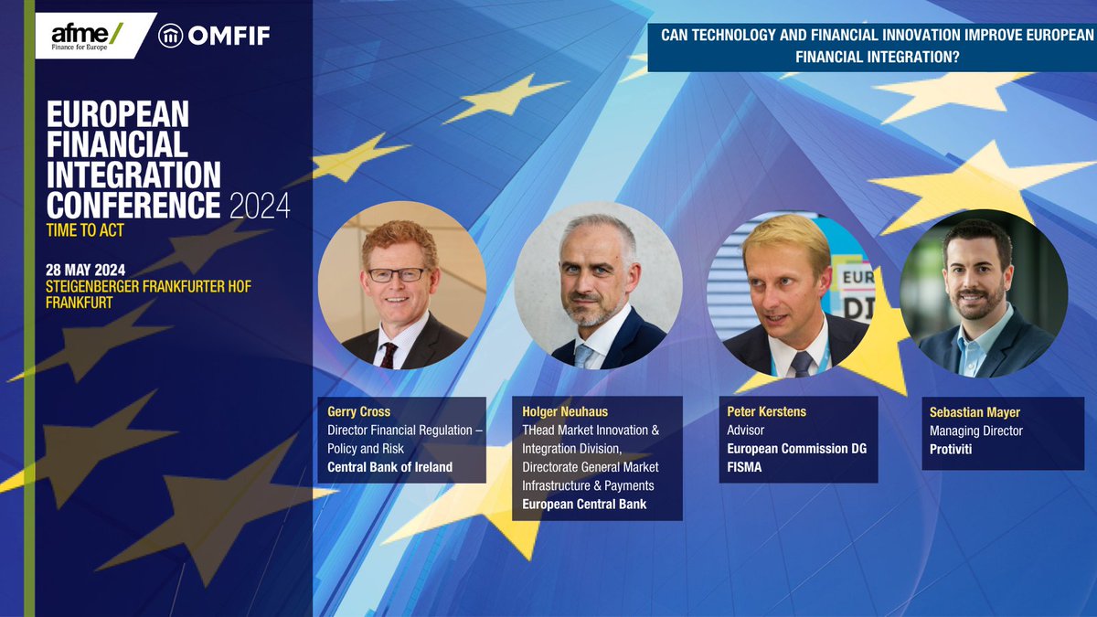 The agenda for AFME & @OMFIF's upcoming 4th Annual European Financial Integration Conference is action-packed with influential panel sessions and headline keynote speeches. Register now: bit.ly/4aIugap