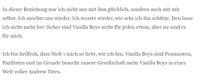 SureJeeen's tweet photo. @matze_emmo Schon wild, aber immerhin war der Alpha so problematisch, dass sie dann wieder mit ihrem "Vanilla Boy" zusammen kam und so lernte was sie an ihm so schätzt. https://t.co/0ooW4scwkw