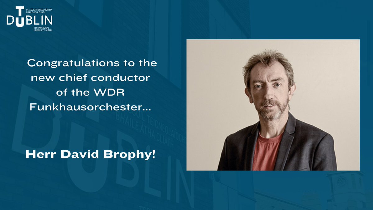 Congrats! to David Brophy on his appointment as the new chief conductor of the WDR Funkhausorchester. An esteemed alumnus and dedicated member of our staff, David will continue in his role at TU Dublin Conservatoire. Stay tuned as he launches a new orchestral initiative soon..