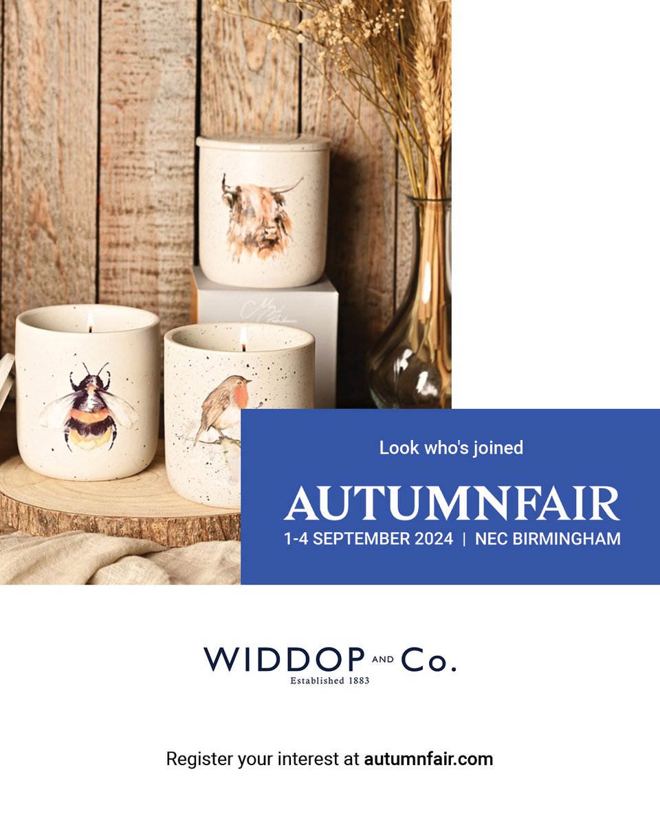 Meet Widdop & Co at Autumn Fair 2024!🤩 We're excited to announce that this quality gift and home décor brand will be returning to Autumn Fair 2024!🎁🏠 Don't miss them and 800+ other quality exhibitors, register your interest for the show now:eu1.hubs.ly/H08yf1J0