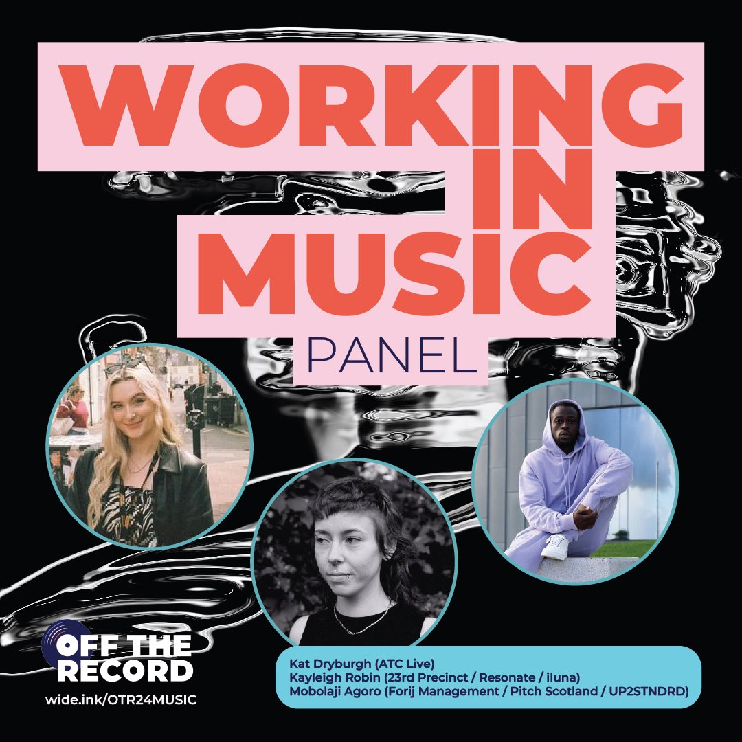 📣 Working In Music - Panel Discussion 👀 Watch Now! Speakers 👉 Kat Dryburgh (@ATCLive), Kayleigh Robin (@23rdpublishing / Resonate / @ilunadj), Mobolaji Agoro (Forij Management / @pitchscotland / @Up2Stndrd) View the full conversation now 🔗 wide.ink/OTR24MUSIC
