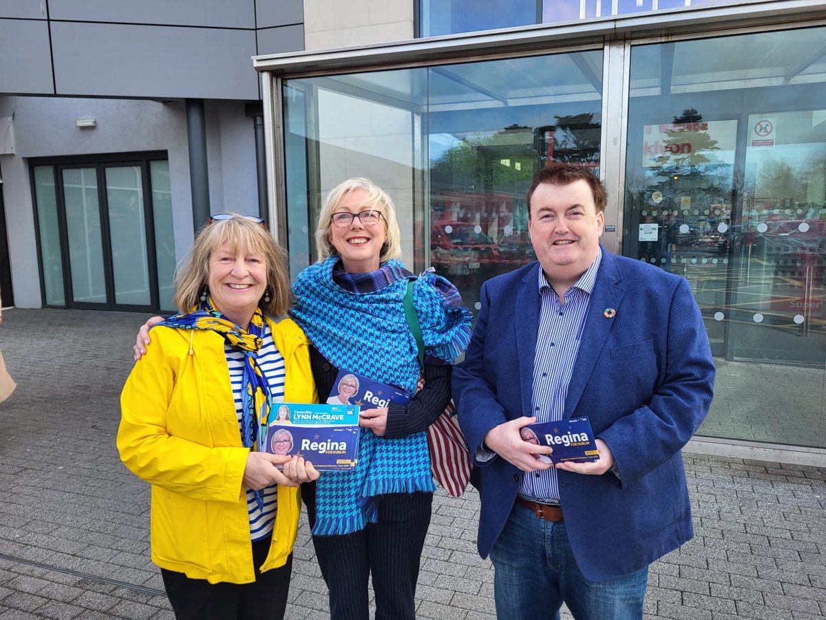 @CllrLynnMcCrave had great canvass with <a href="/ReginaDo/">Regina Doherty MEP</a> for Europe and <a href="/brophytalks/">Colm Brophy</a> in Knocklyon.
