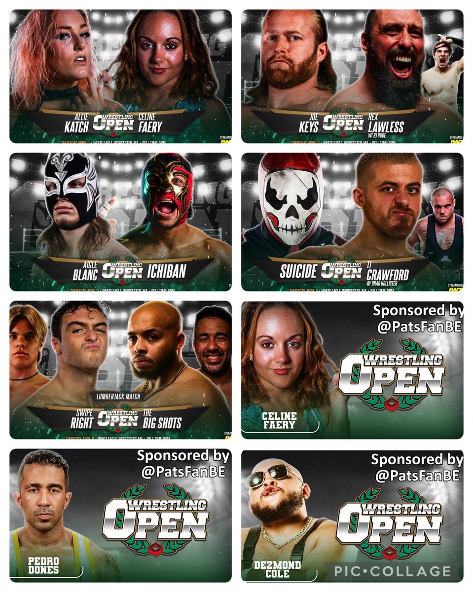 A can’t miss edition of @WrestlingOpen goes down tonight at the White Eagle in Worcester, Ma. Featuring some new faces making their Open debut. Can’t wait to be there tonight for this one. Be sure to tune into @indiewrestling starting at 7:45pm est!!