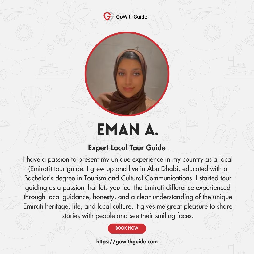 GoWithGuide's tweet image. Where in the world is #gowithguide? We’re in #abudhabi discovering #emirati culture with Robert J. who took on the city’s highlights with our local expert Eman A, Photo Credits: Robert J (traveler) &amp;amp; Eman (tour guide) check her out here! gowithguide.com/supplier/41160 #travelguide