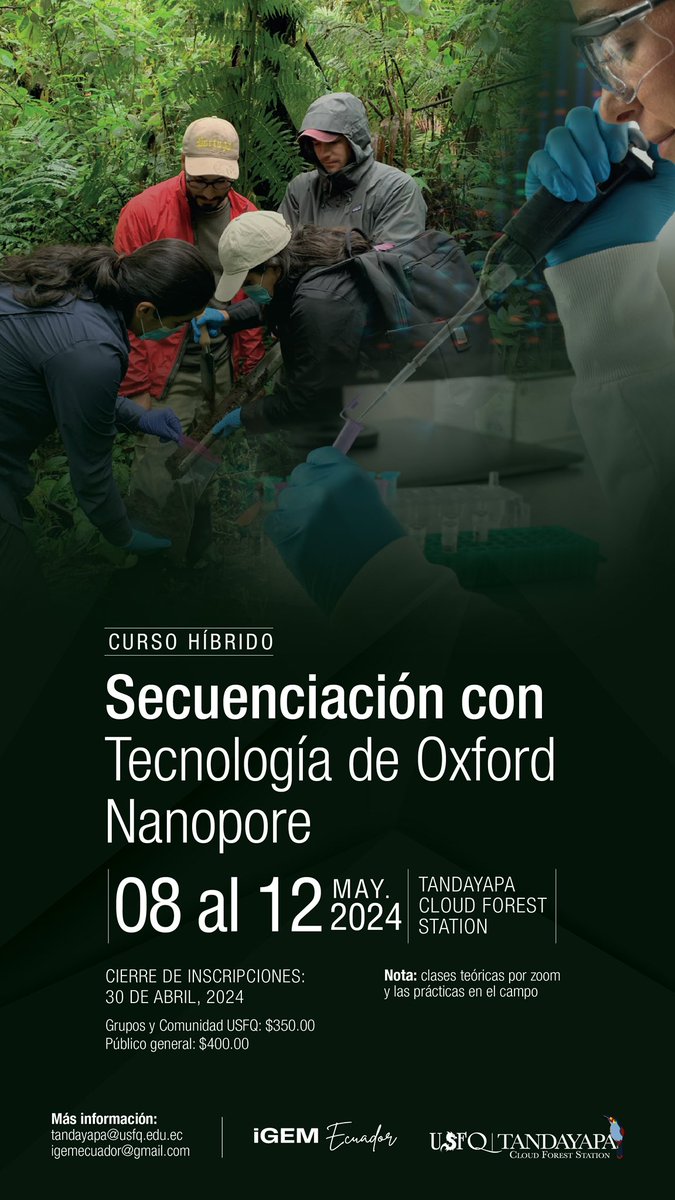 Aprende sobre Secuenciación con Tecnología de Oxford Nanopore en nuestra estación de Tandayapa. #USFQNaturaleza