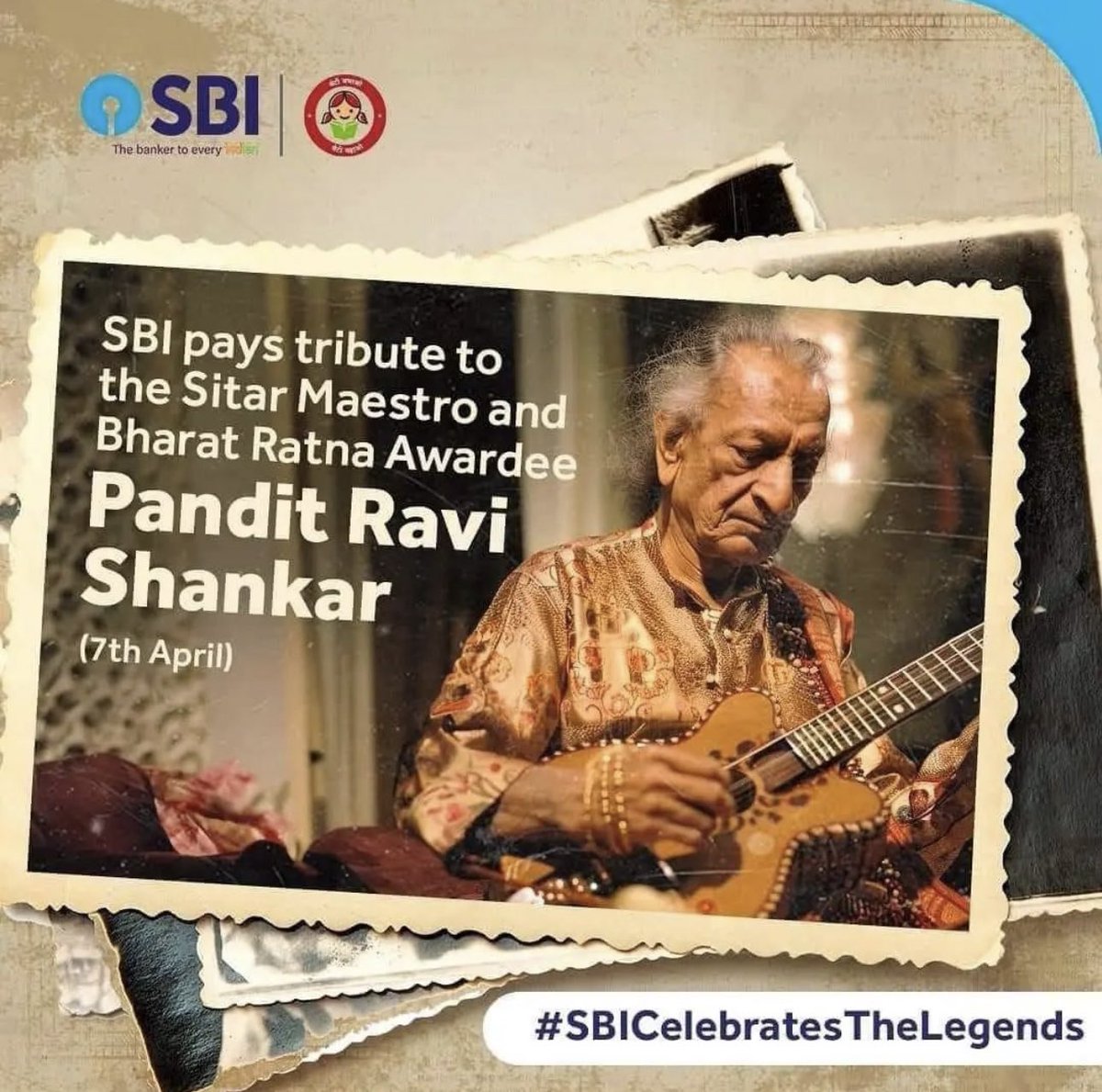 Dear @TheOfficialSBI!!! Whose photo have you published in your tribute to Bharat Ratna Pt Ravi Shankar ji?! 

Who did this work?! Sack him/her!! 
How embarrassing!! 

This is the level of awareness on one of our most celebrated classical artistes!! 

Ugh!! 😤🤦🏻‍♂️

@ZakirHtabla