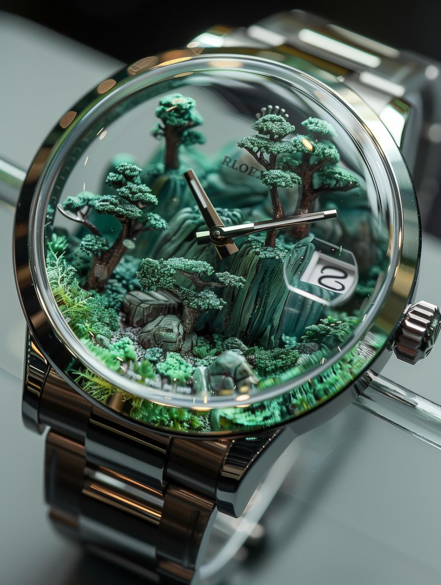 Miniature Forest in Time
#artisticwatch #miniaturesscene #luxurytimepiece #3Dwatchdesign #luxurywatch #timepiece #craftsmanship #elegantdesign #rolex #watch #luxury #submariner #WatchesAndWonders2024 #WatchesAndWondersGeneva2024