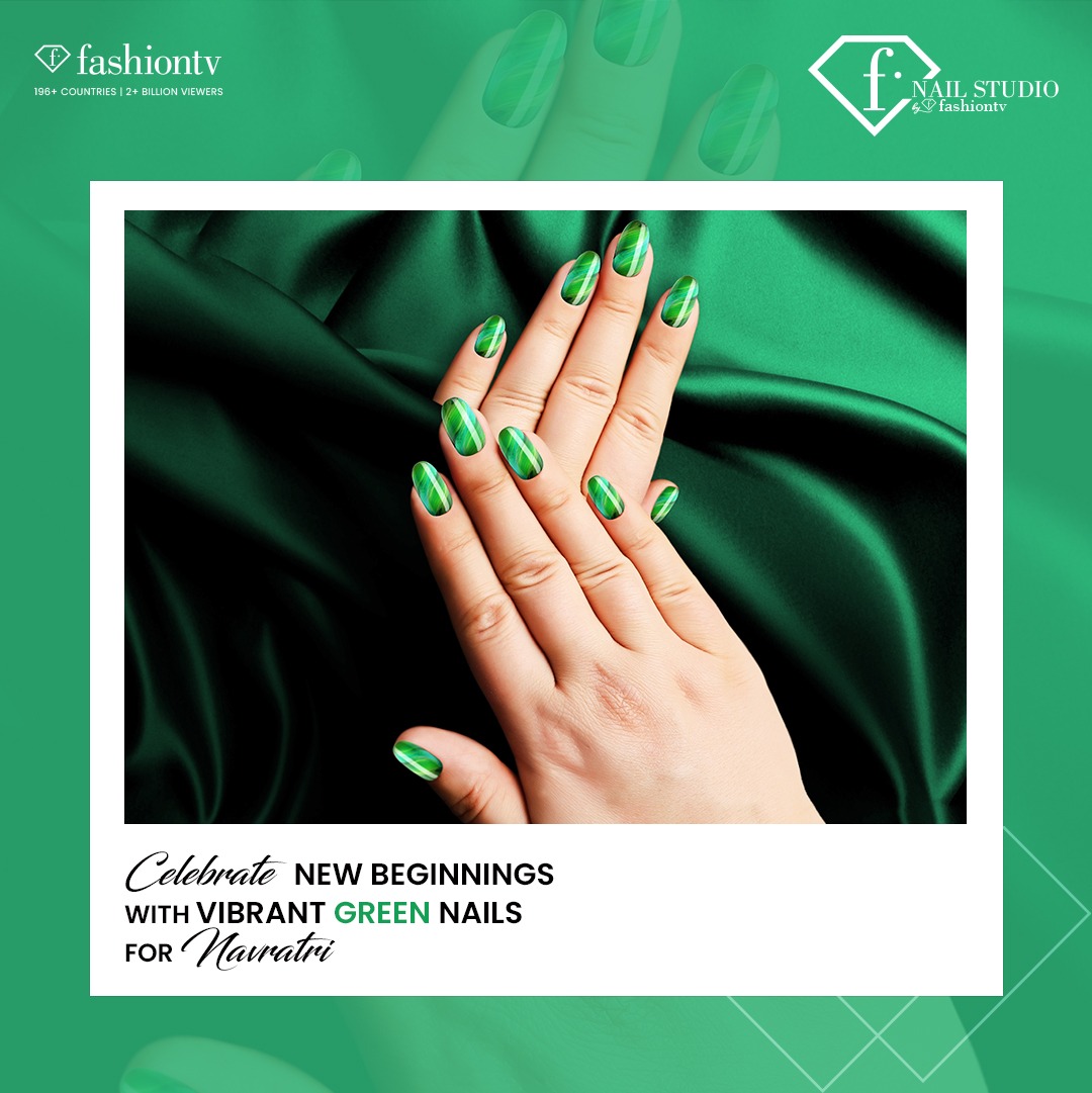 Embrace the essence of nature & the promise of new beginnings this friday with the calming hue of green. Symbolizing peace, fertility, and serenity, green sets the perfect tone for a fresh start. 
#ftvindia #Nails #NailArt #fashiontv #ftv
#nailfashion #SelfCare #fashiontvindia