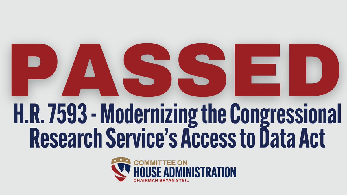 H.R. 7593 has PASSED out of the Subcommittee on Modernization!