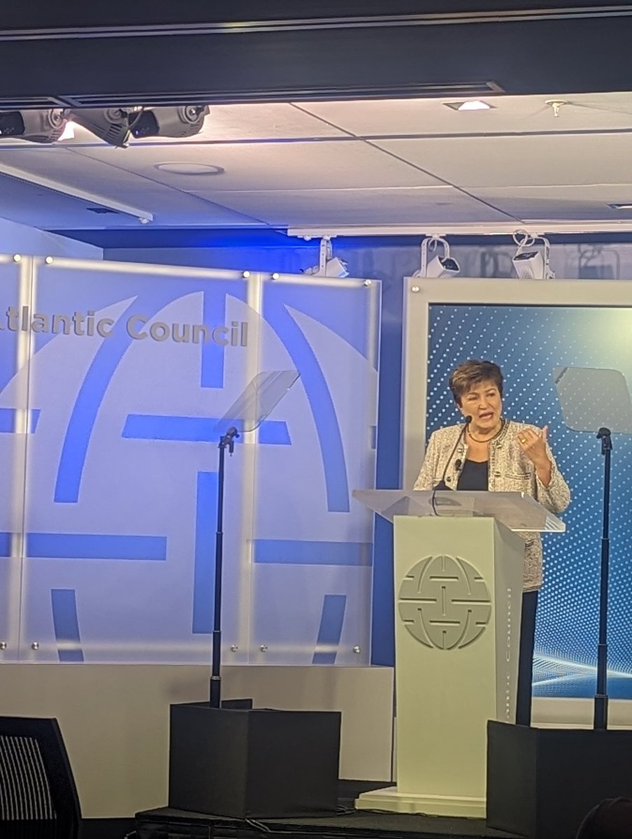 IMF's @KGeorgieva says the independence of global central banks are crucial as the world enters an era of fracturing geopolitical alliances and economic challenges She's speaking @AtlanticCouncil