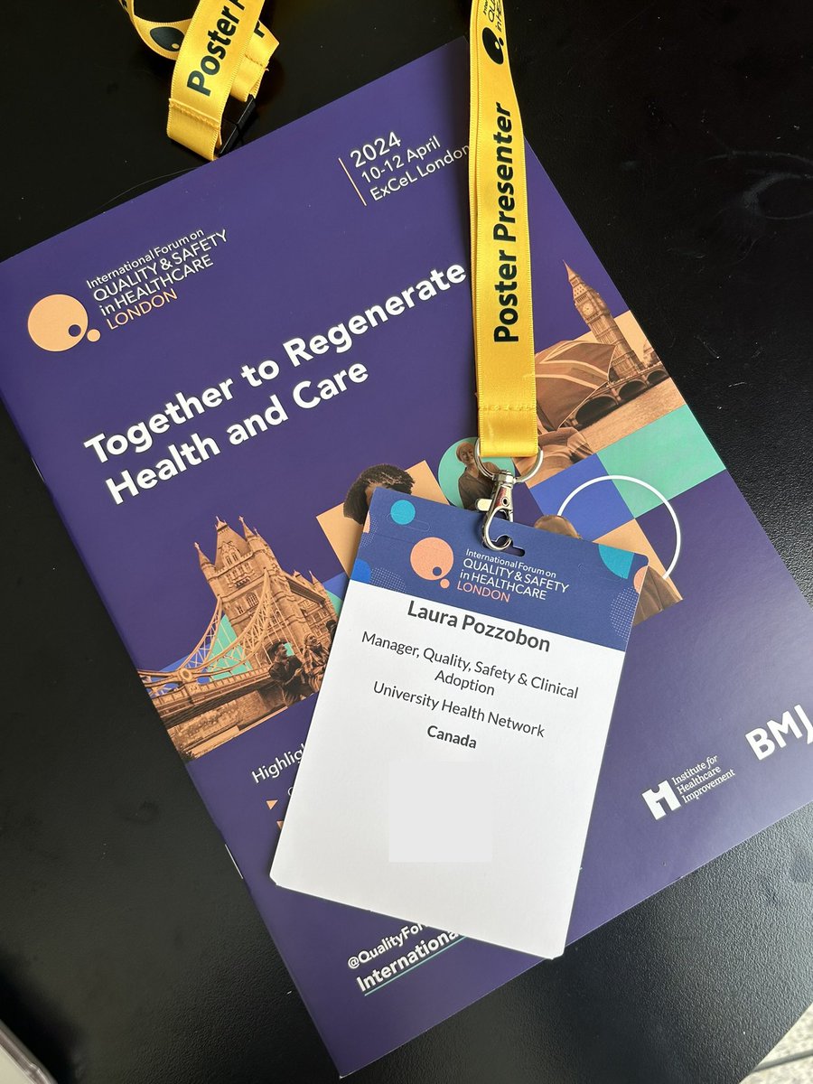 #Quality2024 in #London is off to a great start! Looking forward to sharing work on #patientsafety and #patientexperience with my @UHN colleagues!