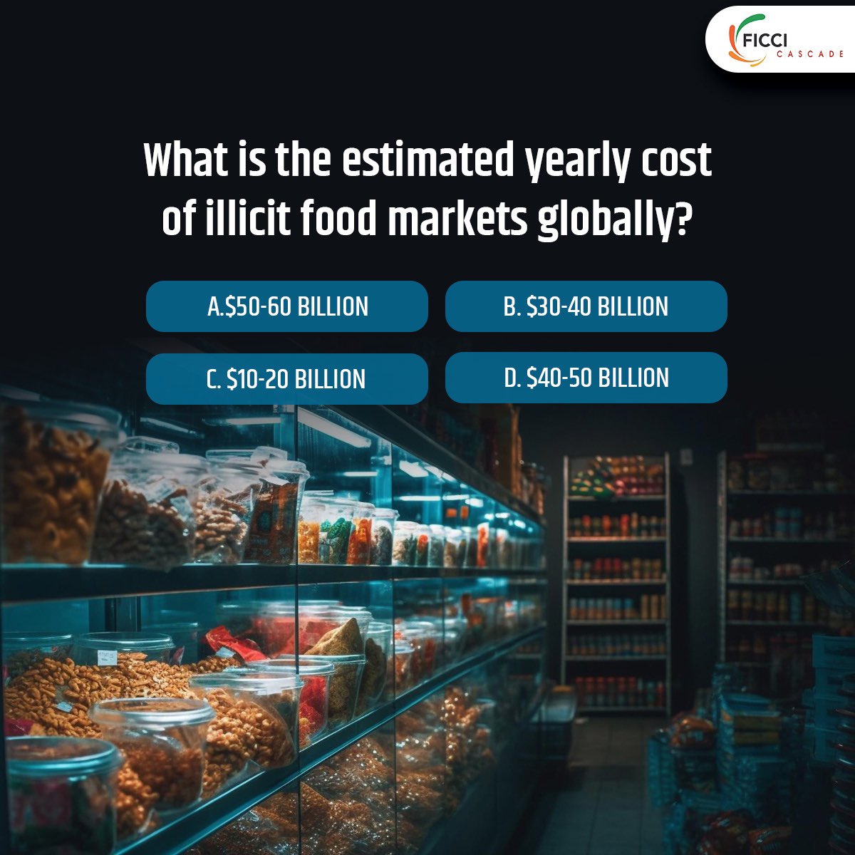 How much do you think illicit food markets cost globally each year? 🤔 

Comment your estimate below 👇 

#FoodSecurity #GlobalEconomy