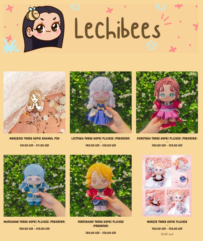 ♥️ On top of commissions for EmblemCon, my BigCartel is open! If you missed out on my plushie Kickstarter, you can still preorder Lysithea, Dorothea, Marianne, and Ferdinand! LlNK in bio and below!!