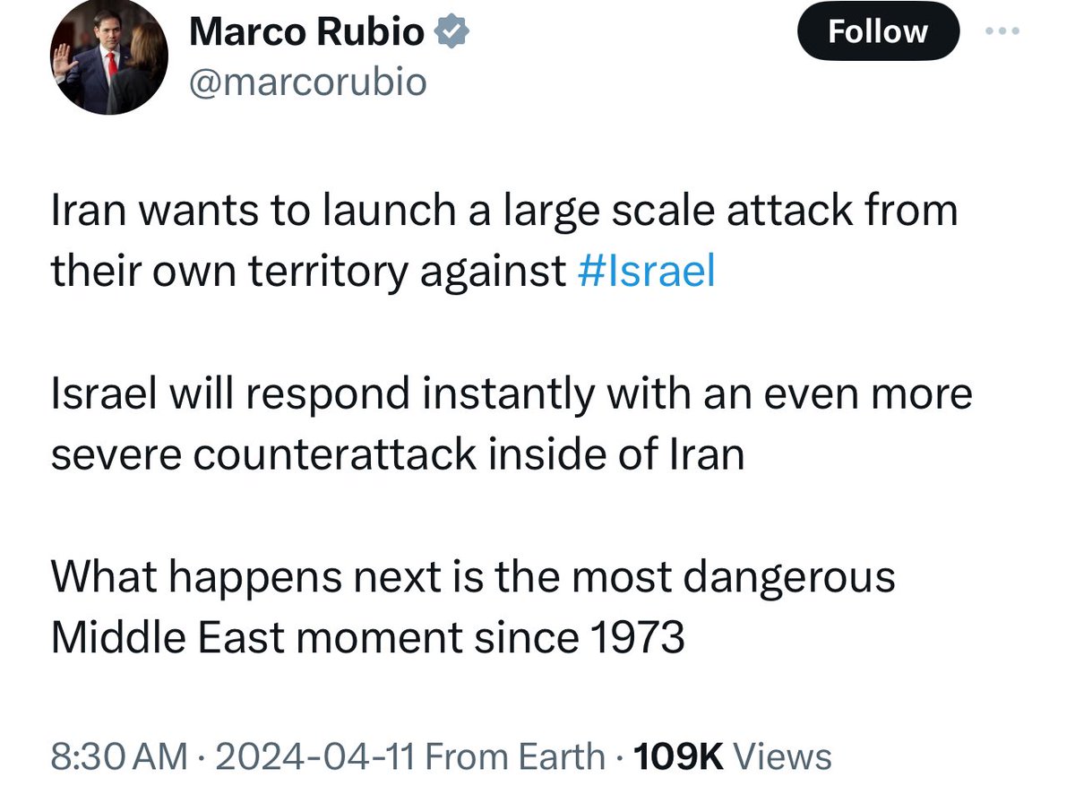 These are related stories. If the West hadn't tolerated a fatwa on a British writer in 1988, it wouldn't have to worry about a missile strike on Israel in 2024. Dictators only understand the language of power. Unless they are stopped, they will take more & more.