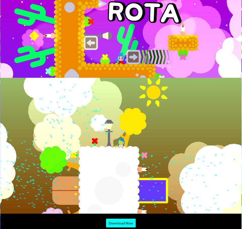 Počítačovou hru ROTA harmonyhoney.itch.io/rota od <a href="/harmony_hunnie/">Harmony Monroe</a> si lze nově zahrát nebo i zdarma stáhnout na <a href="/itchio/">itch.io</a> .
Postavena na herním enginu <a href="/godotengine/">Godot Engine</a> a její zdrojové kódy jsou k dispozici na <a href="/github/">GitHub</a> pod licencí GPLv3.