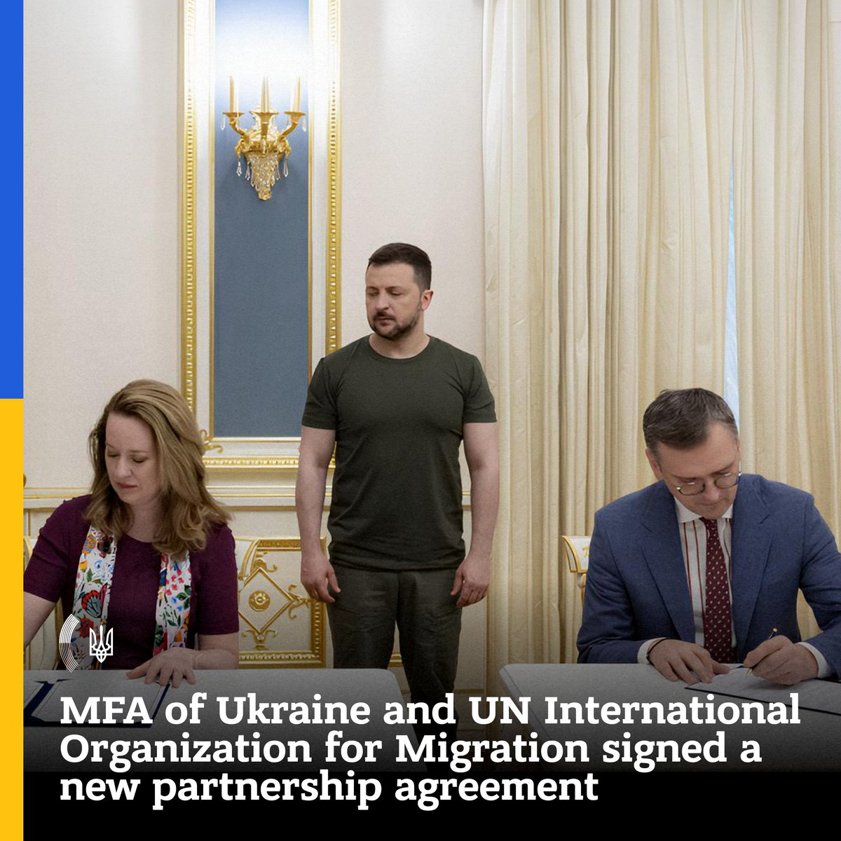 MFA and @UNmigration signed a new partnership agreement 🇺🇳🇺🇦 The document provides for enhanced cooperation for Ukraine's reconstruction, personal data protection, digitalization, and cybersecurity. Besides, it will help to improve migration and border policies and processes 🤝