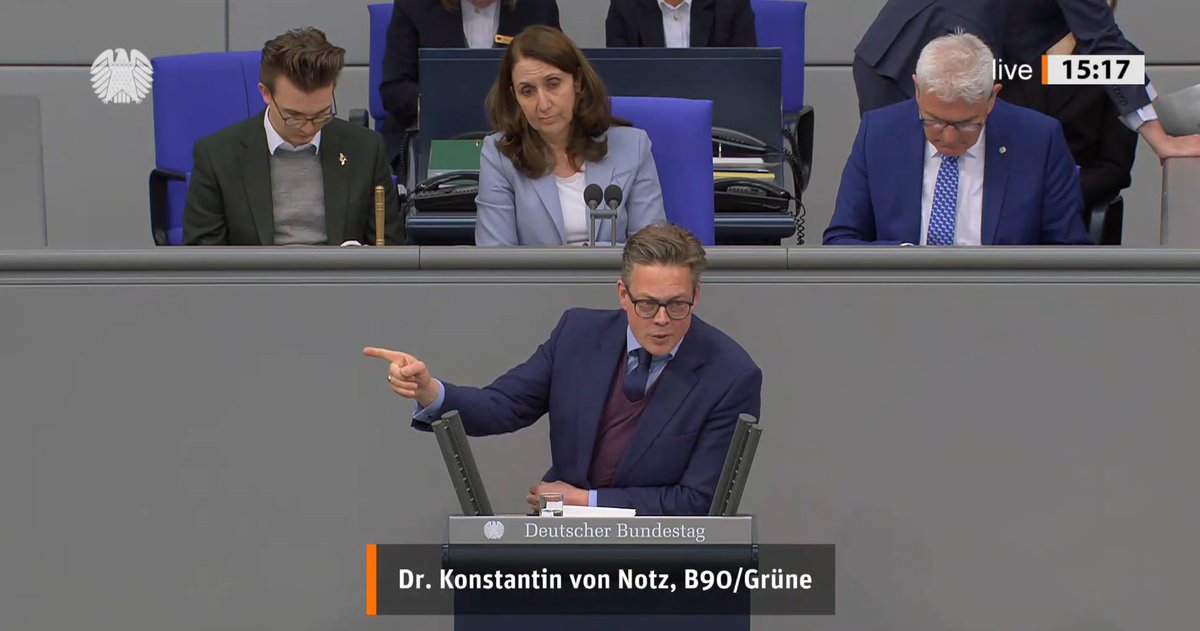 .@KonstantinNotz zur #NoAfD: Sie sind die besten Freunde der Diktatoren dieser Welt! Während Sie Deutschland, eine der stabilsten & sichersten Demokratien, jeden Tag schlecht reden, huldigen Sie Regimen, in denen Menschenrechte tagtäglich mit Füßen getreten werden.