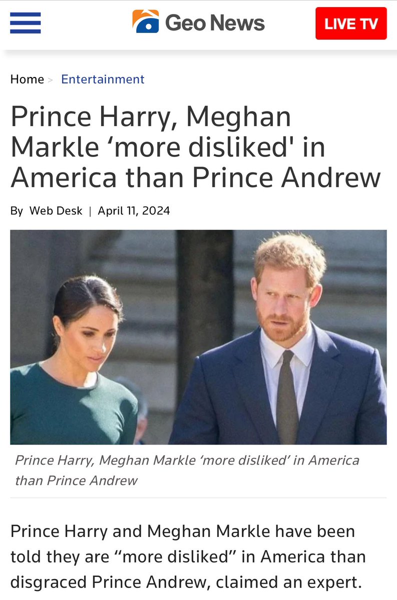 The harkles are more disliked than Andrew in the US. What will the sugars use as a shield now? 😂