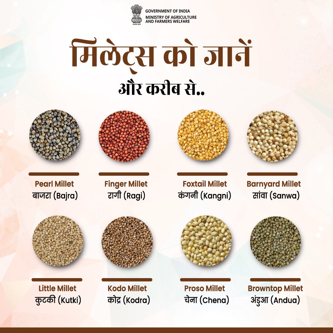 मिलेट्स के नाम हैं ख़ास, इनको खाने के हैं कई लाभ! #IYM2023 #Millets #ShreeAnna