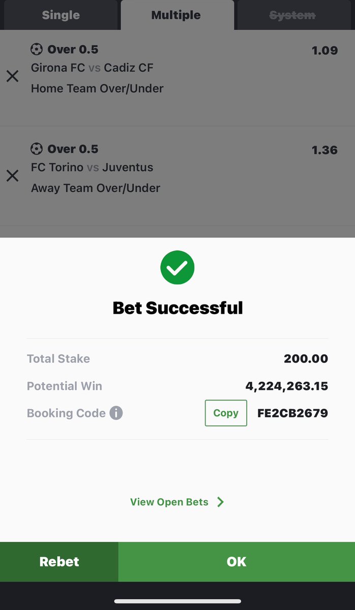 8k  ODDS ⚡️
GoAL 🥅 BoUNdS 1-3+ 🔥
CoDE 👉🏻  4B514E

19k  ODDS ⚡️
FaV OVeR 0.5 💥
CoDE 👉🏻  FE2CB2679