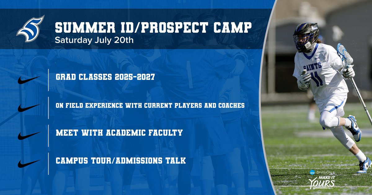We are searching for our next group of Saints! Come experience being a Saint for a day at our summer Prospect camp! thomasmoremenslacrosse.totalcamps.com/shop/EVENT #BeASaint #BuildTheBrotherhood