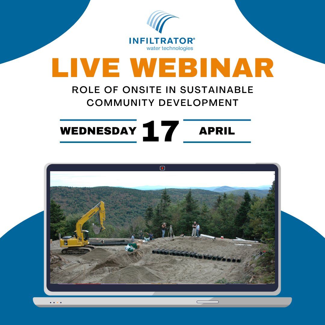 Join us next Wednesday, April 17, for another #LiveWebinar: Role of Onsite in Sustainable Community Development - Register Here: zurl.co/QZuE
