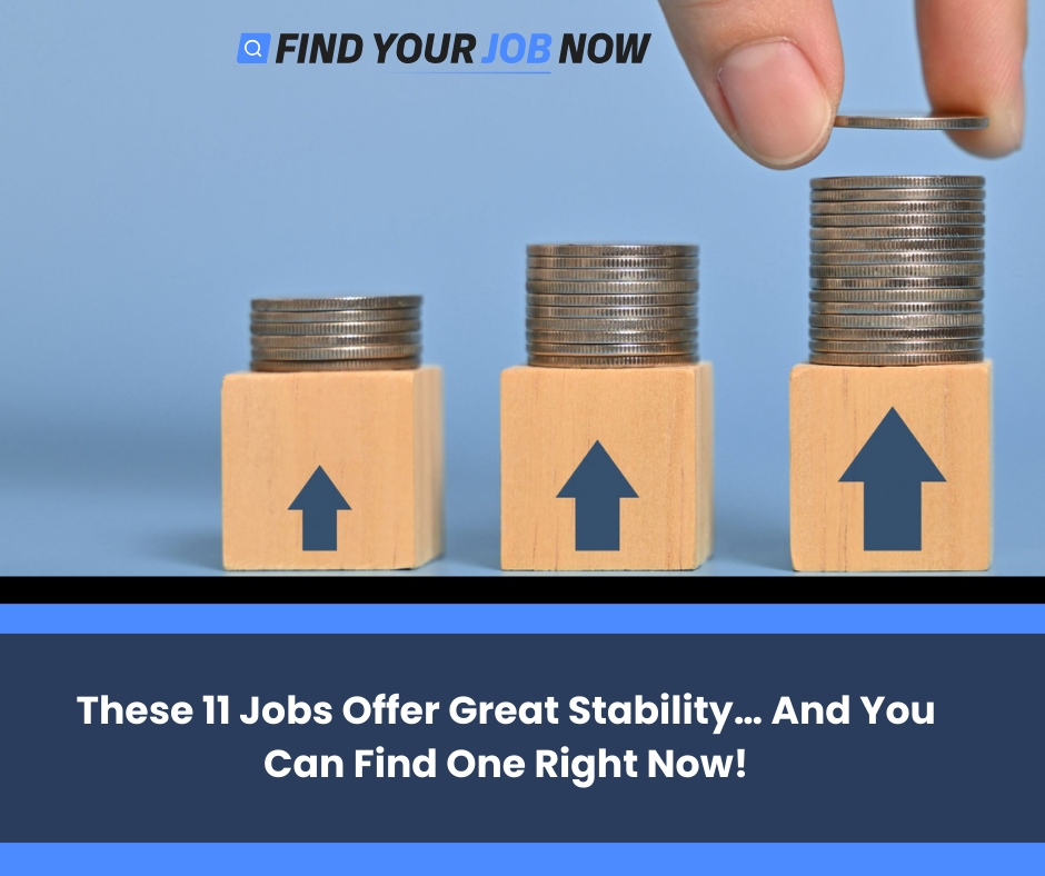 If you’re looking for job stability, you’ll want to check out these 11 jobs. Some of them pay over $100k! bit.ly/4cuyzrN #jobsearch #findajob #nowhiring #getanewjob #hotjob #hiringnow #job #jobs #jobhunt #careerchat #jobposting