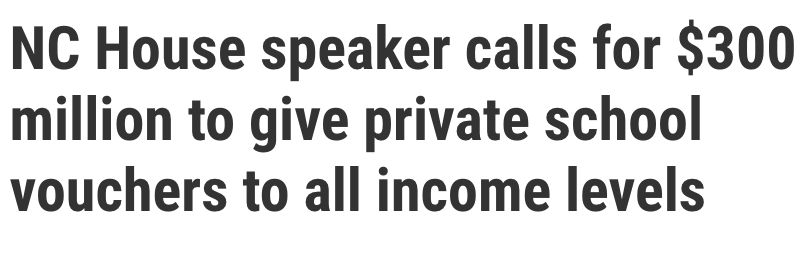 How to play the school privatization game: 1) Create a voucher program that limits eligibility to mostly low-income Black and brown families who 'deserve choice' 2) Expand the program to white wealthy folks because they 'deserve education freedom' #SchoolVoucherScam