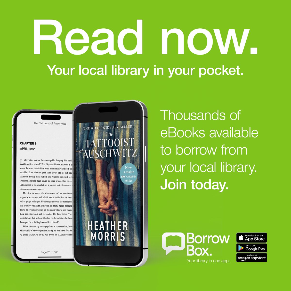 Staff-pick Saturday - Book Club Edition! 📷 Every week we want to bring you a book that one of our staff wants to recommend. This week we have 'The Tattooist of Auschwitz' by Heather Morris. The eBook and eAudiobook versions are now available on our #Borrowbox app. #AlwaysOpen
