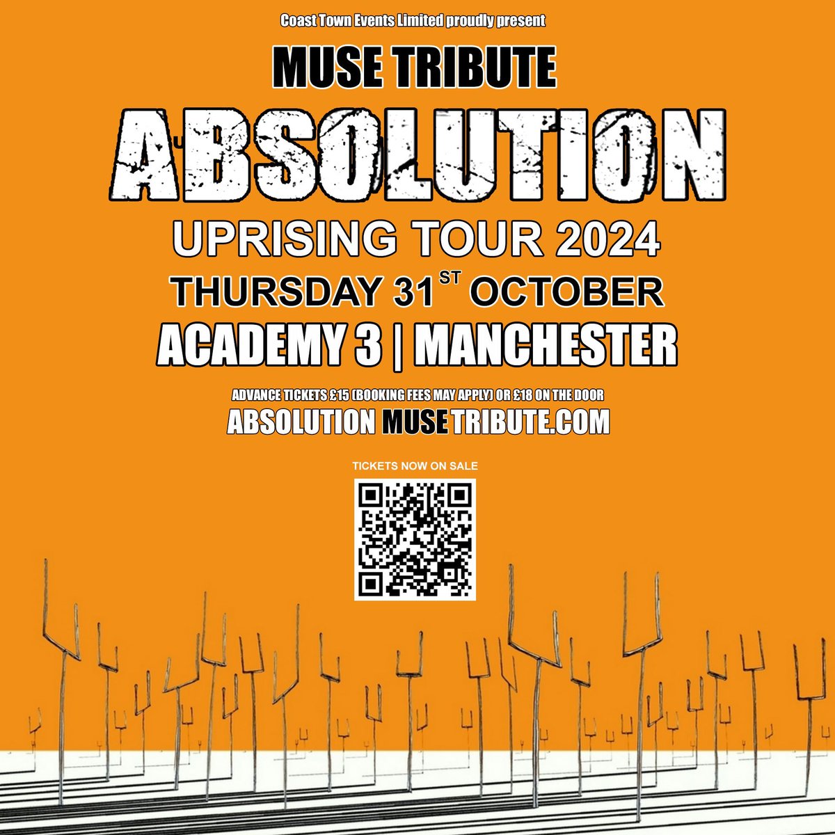 🧡 NEW & ON SALE: Absolution Muse Tribute 📅 Thursday 31st October 2024 // Manchester Academy 3 🎫 TICKETS via buff.ly/3Q0hufr