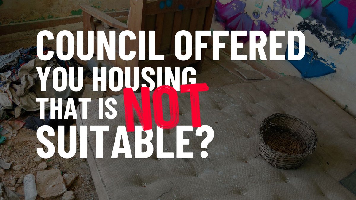 Sometimes, the council offers housing to homeless households that isn't suitable. It could have problems like damp, or bad access if you're disabled. 📢 You can challenge the offer even after you accept it. Our guide tells you more: shltr.org.uk/rflDX