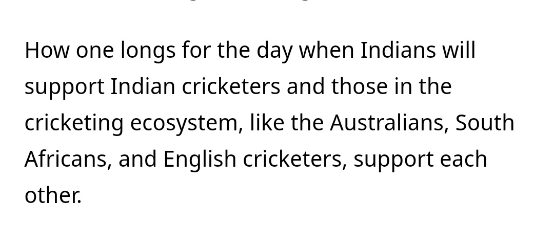 Ironic that this is how Mr Gavaskar has chosen to end this article. Almost like if he has never heard his own commentary.