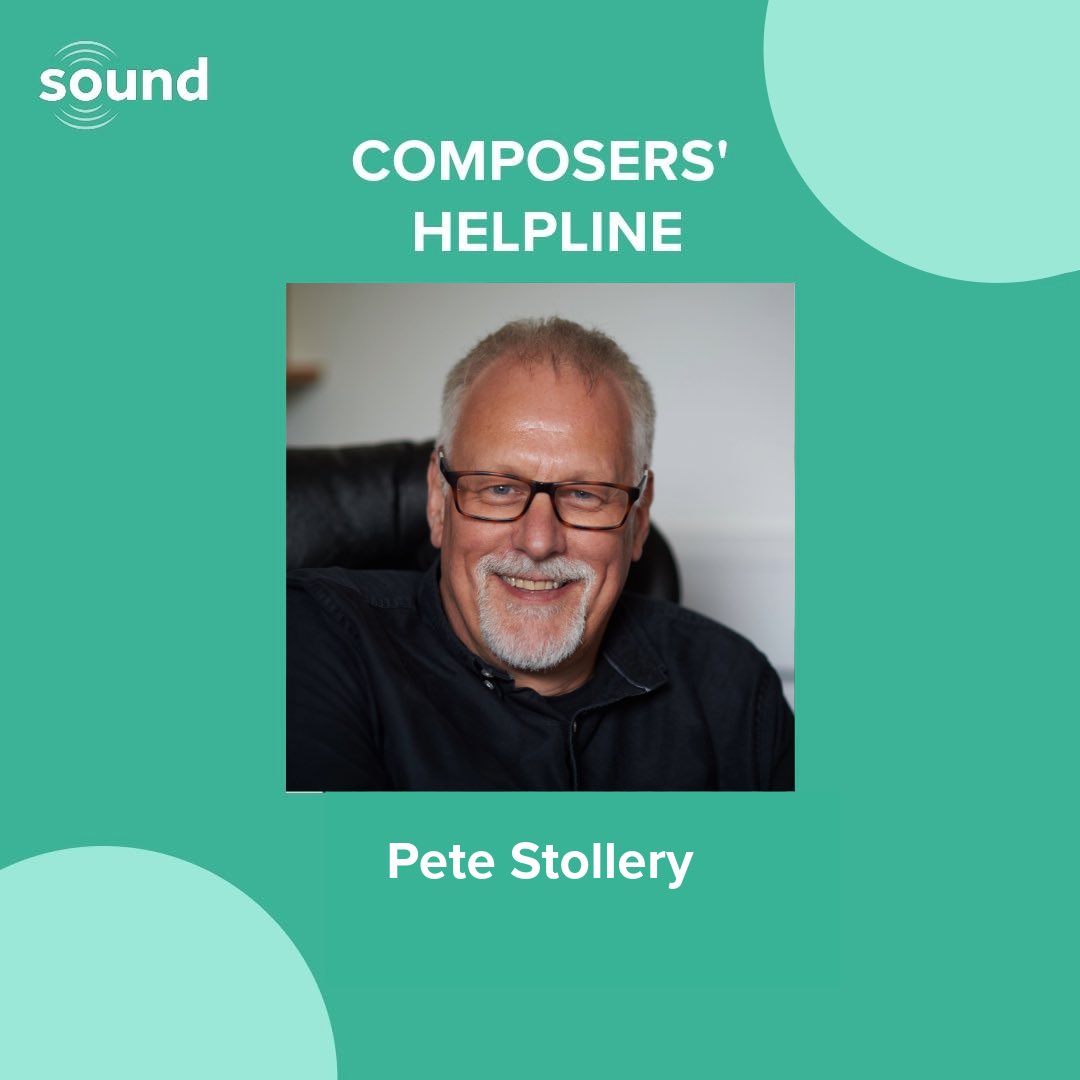 Only 2 slots left for our free online Composers’ Helpline with Pete Stollery next Wednesday! 🎶 Pete studied composition at the University of Birmingham and was Head of the @UoAMusicDept for many years before retiring in 2022. Book a slot here: sound-scotland.co.uk/event/composer…