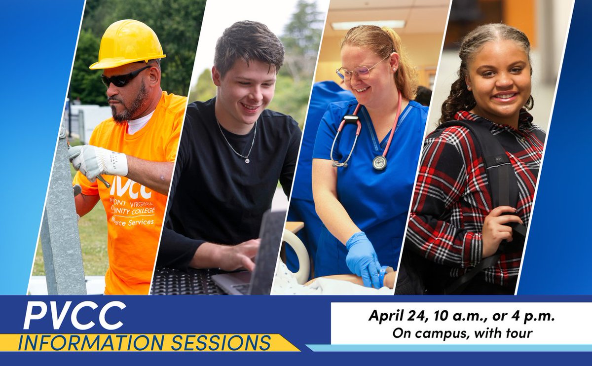 Get set to be a student at PVCC! Learn about programs, funding options and other resources to help you get started at PVCC. The sessions are free, open to the public and include a tour. Preregister at pvcc.edu/form/getting-s…. PVCC is for YOU! #pvcc