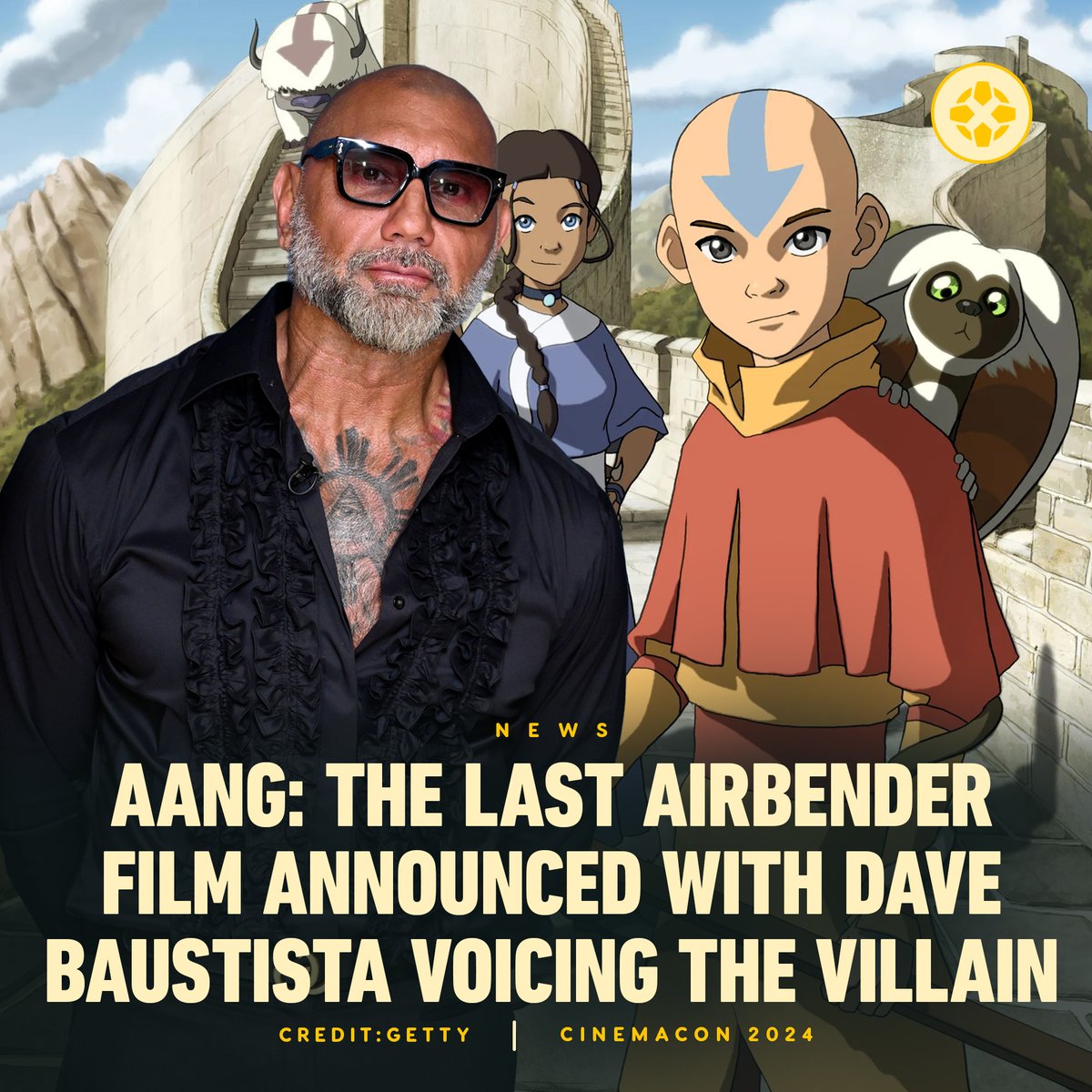 Dave Bautista will voice a villain and singer/songwriter Eric Nam will voice Aang in the first of three planned animated Avatar: The Last Airbender movies that's currently being referred to as Aang: The Last Airbender. bit.ly/3xxniqF