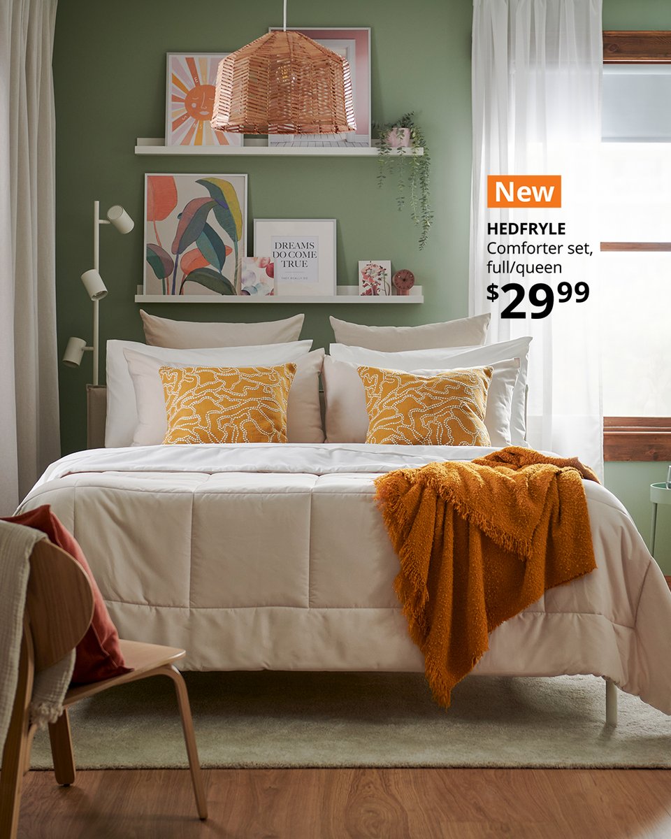 Bedroom vibe shift? This dreamy comforter has a double-sided design with two colors, so you can flip it when your mood, whim or style shifts. bit.ly/3PRDLMt