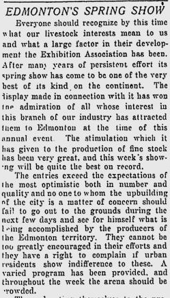 April 13, 1925 and it's The Spring Show at Vintage Edmonton: vintageedmonton.com/2024/04/april-… #yeg #yeghistory #yegheritage #edmonton #1920s