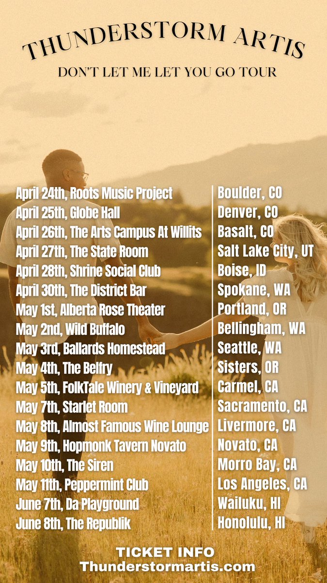 TOUR IS STARTING SOON!! 

Grab a tix ⬇️⬇️⬇️⬇️
thunderstormartis.com/tour