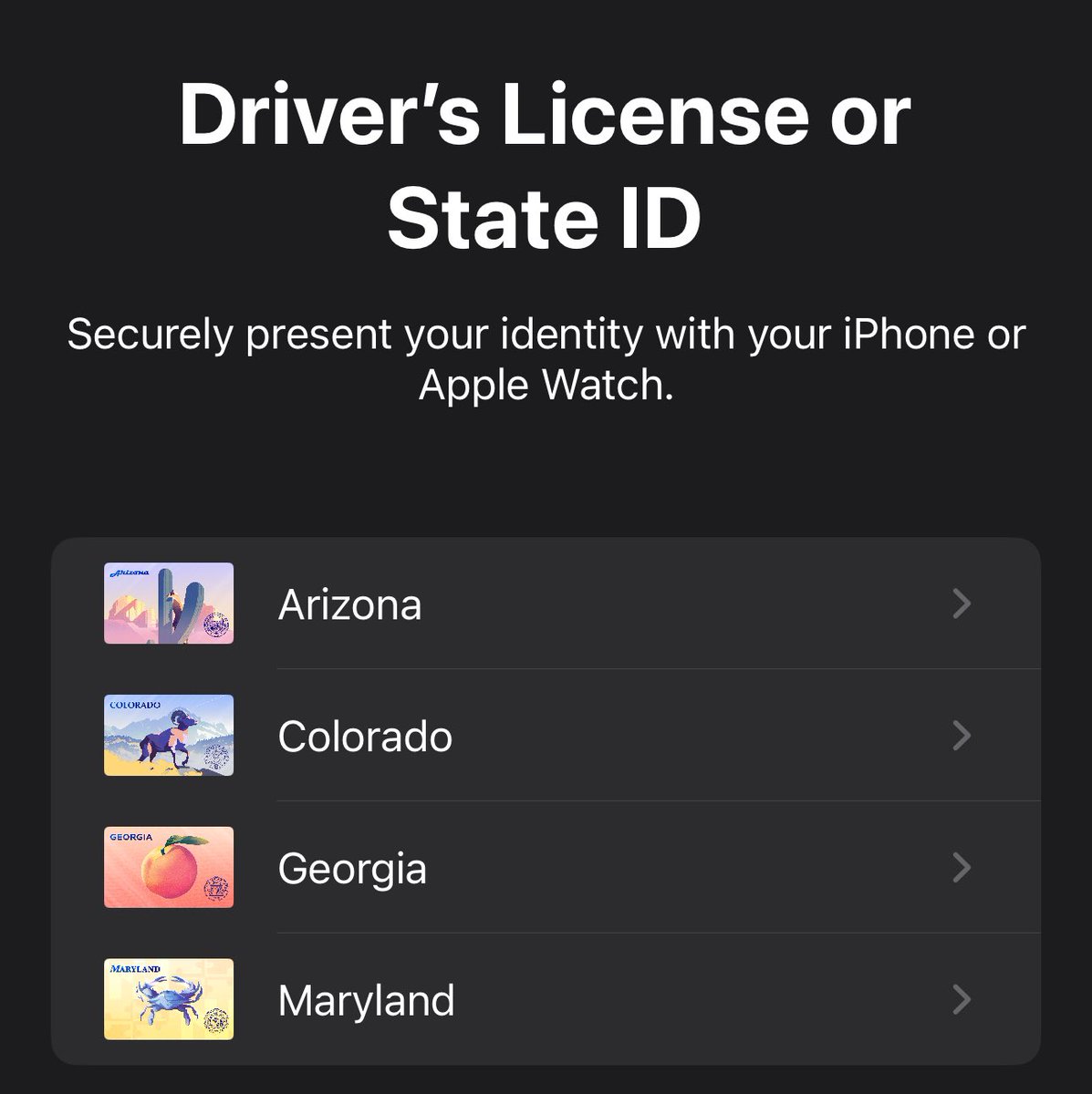 Apple announced this feature in 2021. Three years later we still only have four states available. If I can add my drivers license to my iPhone, that means I can leave the house every time with just my phone. What is the hold up?