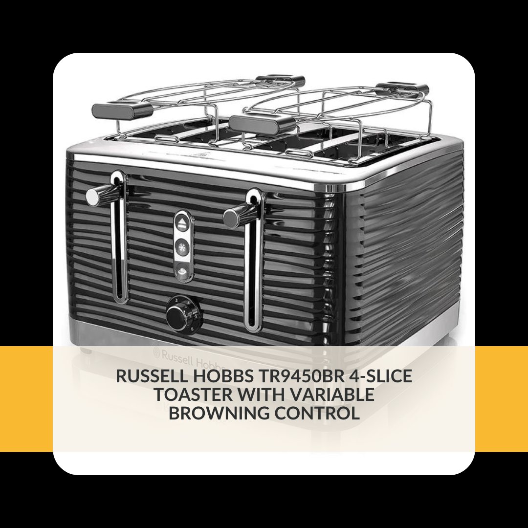 Upgrade your breakfast game with the Russell Hobbs TR9450BR 4-Slice Toaster. 🍞

ceshowroom.com/products/russe…

#toaster #breakfast #kitchenappliance #ceshowroom
