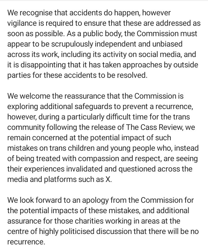 📢Wow. Shocking Looks like somebody at @ChtyCommission holding hate driven trans hostile gender critical views logged into their work account thinking it was their (anonymous ?) private account and posted vile transphobic material