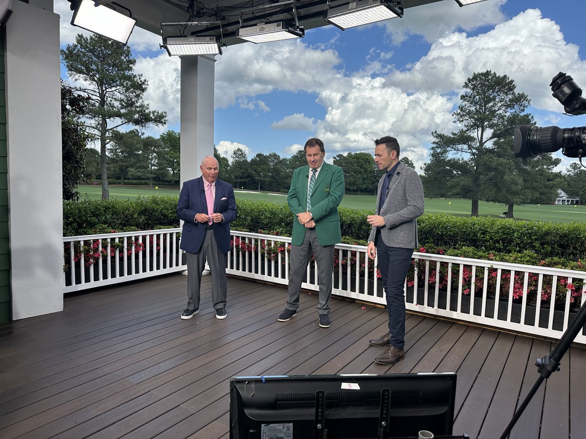 He’s back in the 🇬🇧UK… on TV for the second year, broadcasting for @SkySportsGolf @SkySportsNews @TheMasters, and just loves working with past champion of the @FaldoSeries, @NickDougherty5 and the entire SKY team. @NickFaldo006