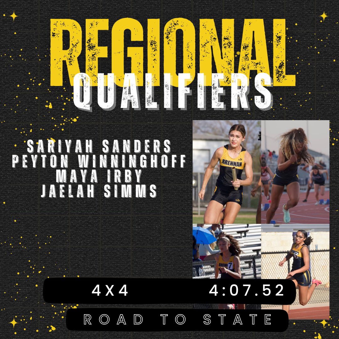 🎟️ Ticket Punched! 
🚨 Regional Qualifiers! 

The girls 4x4 placed 3rd in a HARD FOUGHT RACE and advances to the regional meet! 

#roadtostate
