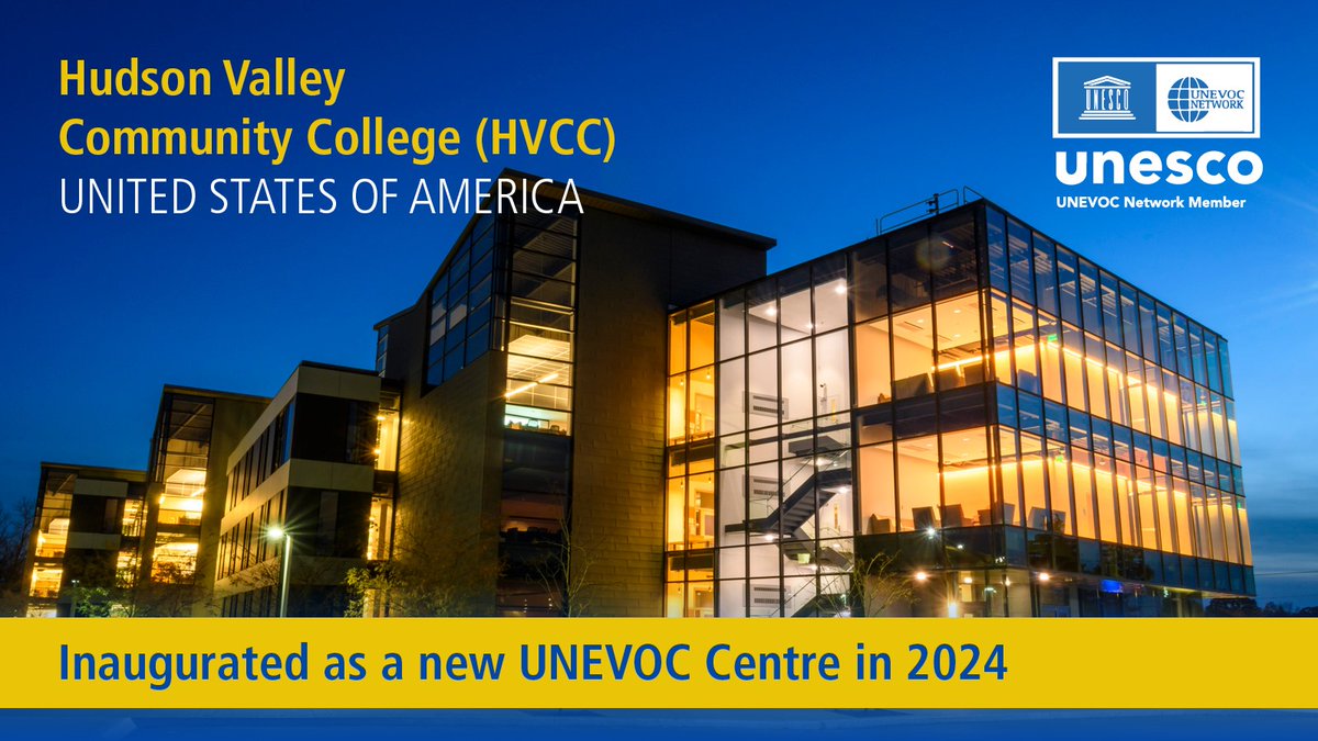 We are proud to announce that HVCC has become the first community college in the United States to join the @UNEVOC Network! hvcc.edu/about/news/arc…