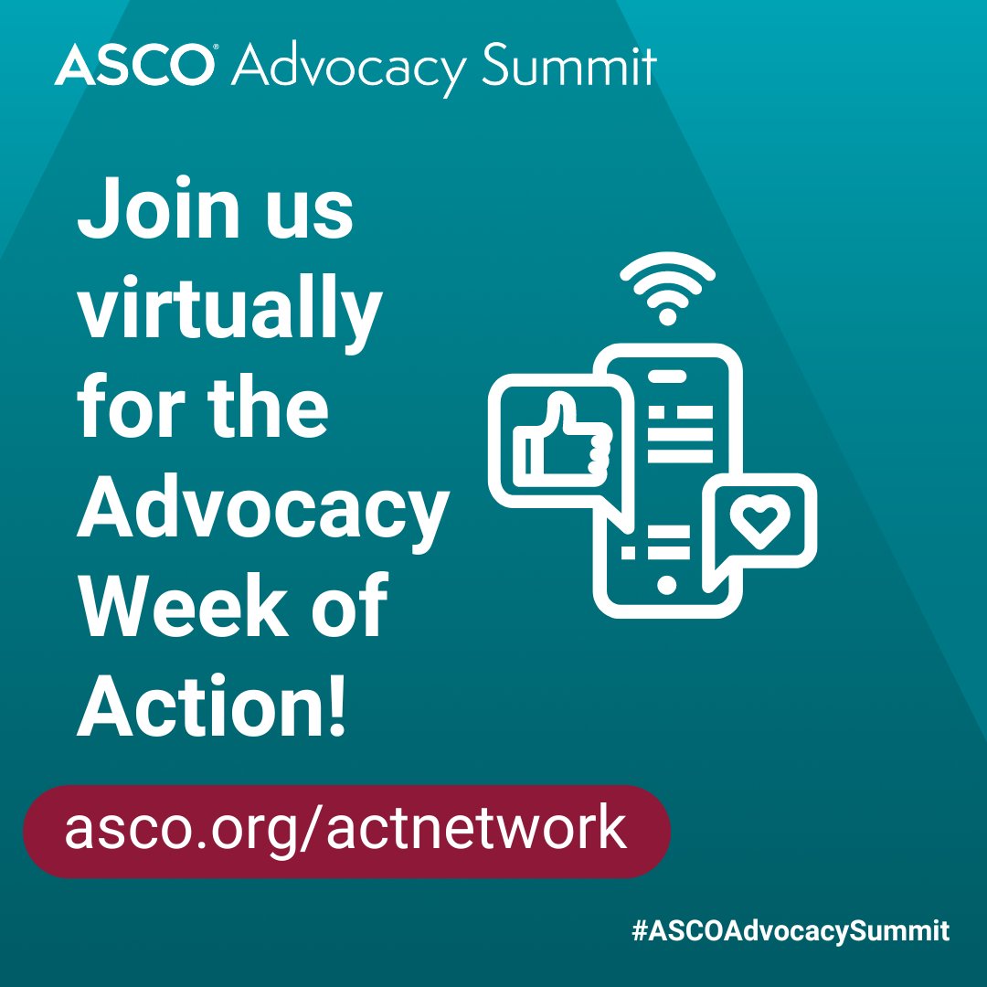 Ready…set… The #ASCOAdvocacySummit Week of Action starts Monday! We’re calling on our members to advocate for improved access to #cancer care and robust research funding. Sign up to participate virtually ➡️ brnw.ch/21wIJw1