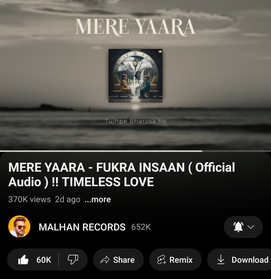Mere yaara,Fake love & mehfil  these three songs are my favourite 🤌🌷

Guys please keep Streaming all the songs
@AbhishekMalhan4 
#AbhishekMalhan 
#TimelessLoveByAbhishek 
#TimeLessLove
