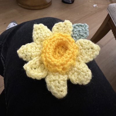 I crocheted this little flower brooch to send with my #kindnessbypost - a confirmation of Spring 🌼