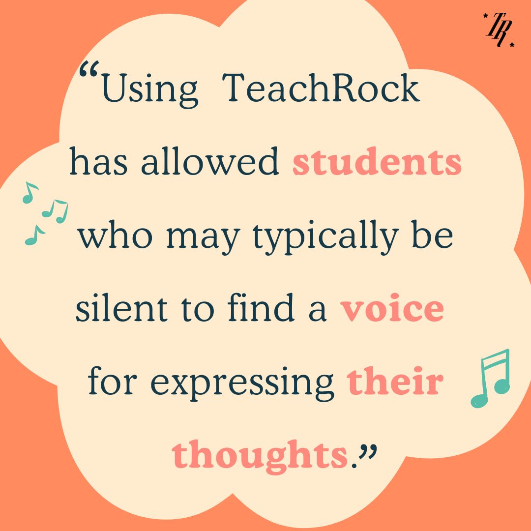 TeachRock surveyed nearly 1,000 teachers for their feedback on the curriculum. We were pleased with what our teachers had to report back to us and want to share some of our favorite quotes with the rest of our TeachRock family! #Comment below what you love about @TeachRock!