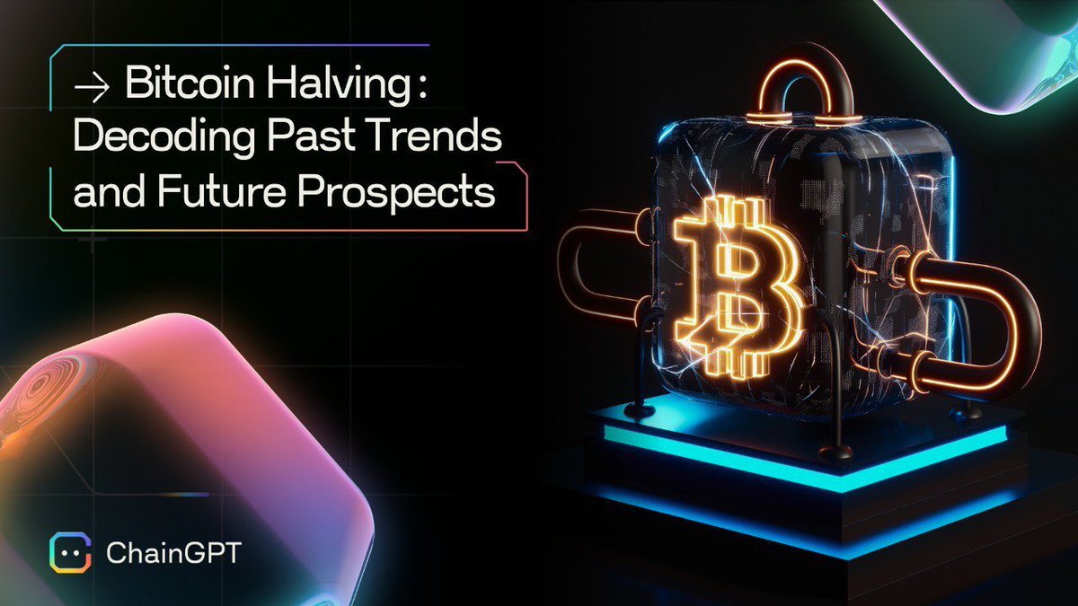 Get ready for the Bitcoin Halving with ChainGPT! 

The influence of this event on crypto is astronomic - let’s explore some common market patterns taking place around the upcoming Halving 🔎

Plus, discover AI tools that'll help you master the market 🧵 [1/3]